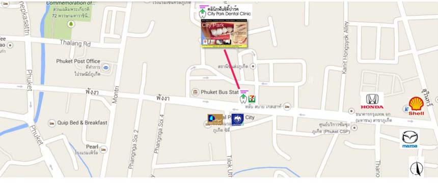 Phuket dental clinic map